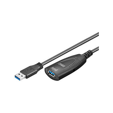 Goobay Aktives USB 3.0 Verlängerungskabel 5m [Stecker -> Buchse, Typ A]