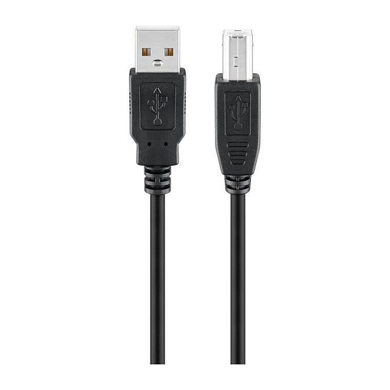 Goobay USB 2.0 Kabel, USB-A Stecker > USB-B Stecker (schwarz, 1,8 Meter, doppelt geschirmt)