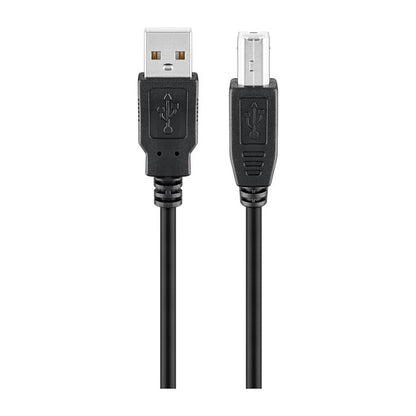 Goobay USB 2.0 Kabel, USB-A Stecker > USB-B Stecker (schwarz, 1,8 Meter, doppelt geschirmt)
