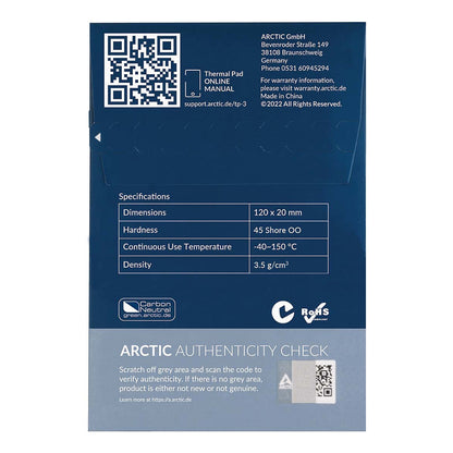 K ARCTIC TP-3 Thermal Pad