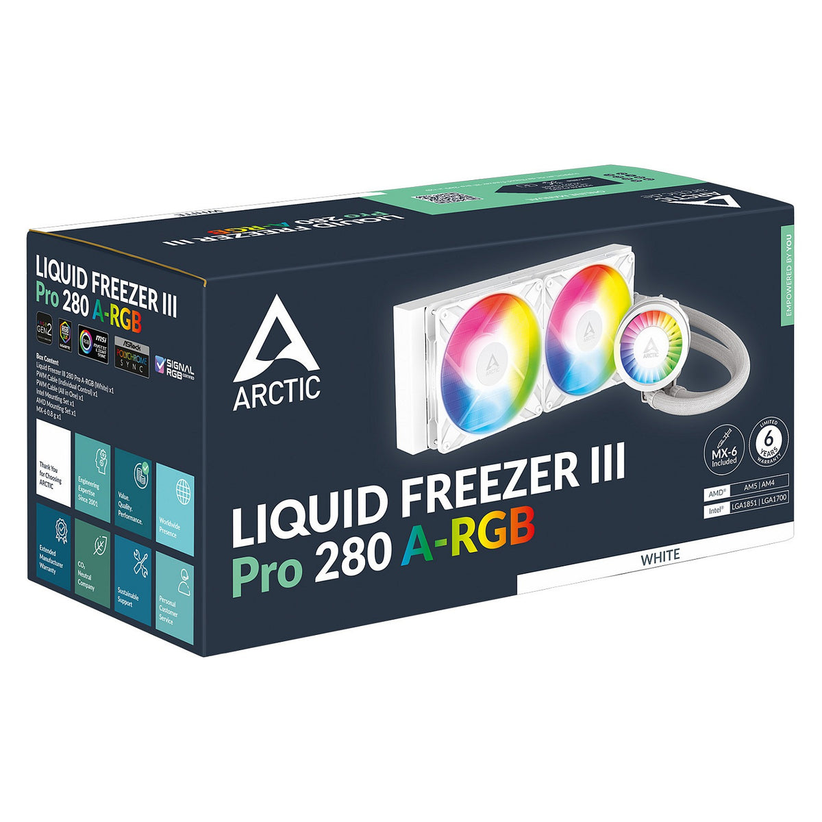 K ARCTIC Liquid Freezer III Pro 280 A-RGB (White) All-in-One-Flüssigkeitskühler