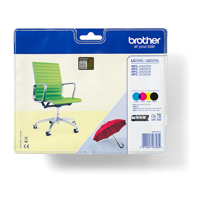 Brother LC-229XLVALBP Schwarz, Cyan, Magenta, Gelb