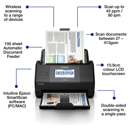 Epson WorkForce ES-590W Dokumentenscanner 45s/m