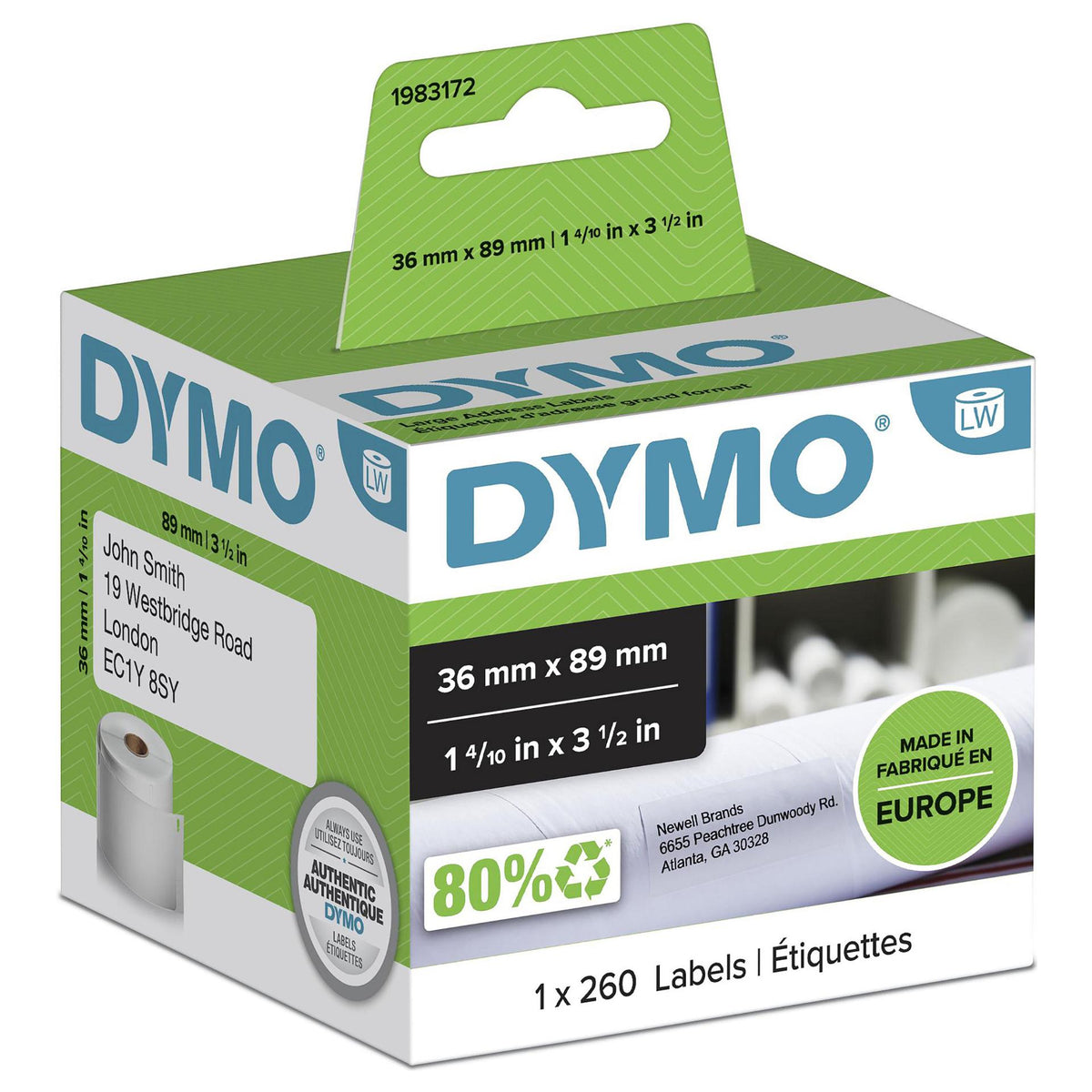 Dymo Adress-Etiketten gro 36 x 89 mm wei 1x 260 St.