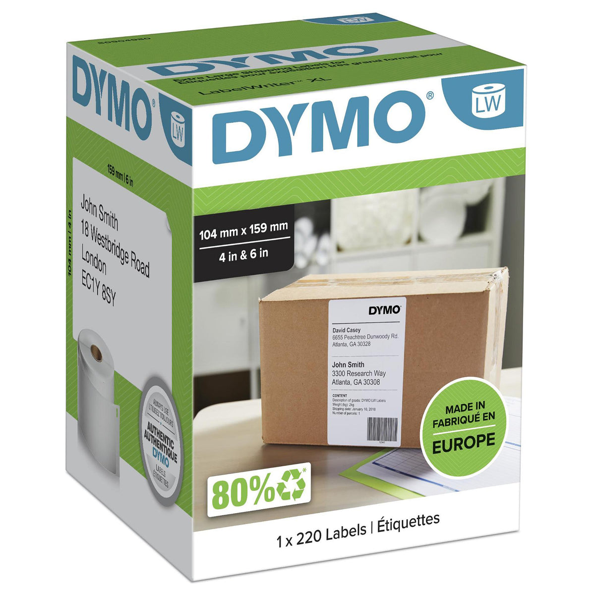 Dymo LW-Versandetiketten extra gro 104 x 159 mm wei 220 St.
