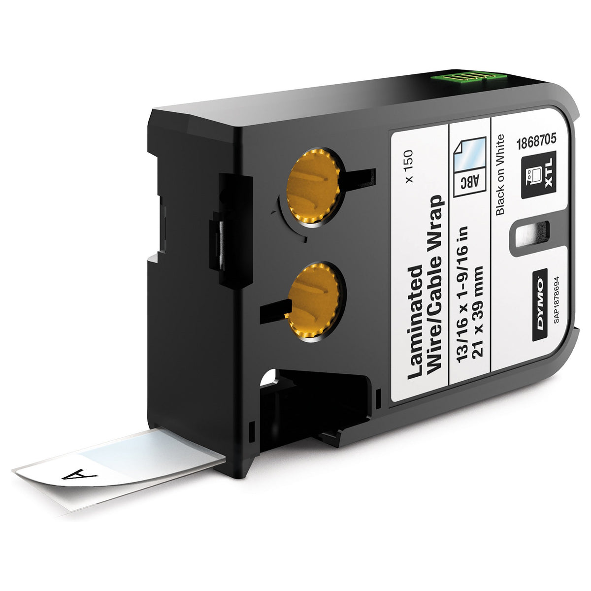 Dymo XTL - Vinyl - permanenter Klebstoff - Schwarz auf Weiß