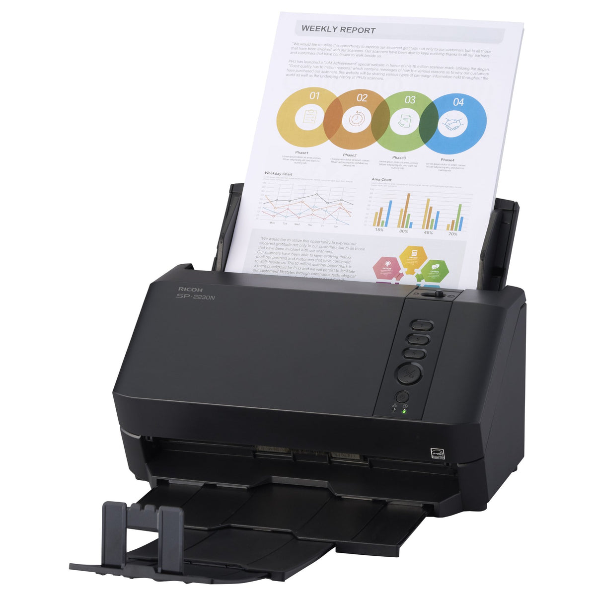 RICOH SP-2230N 30 ppm/60 ipm A4 Duplex ADF Gigabit Ethernet USB 3.2 LED Workgroup Scanner