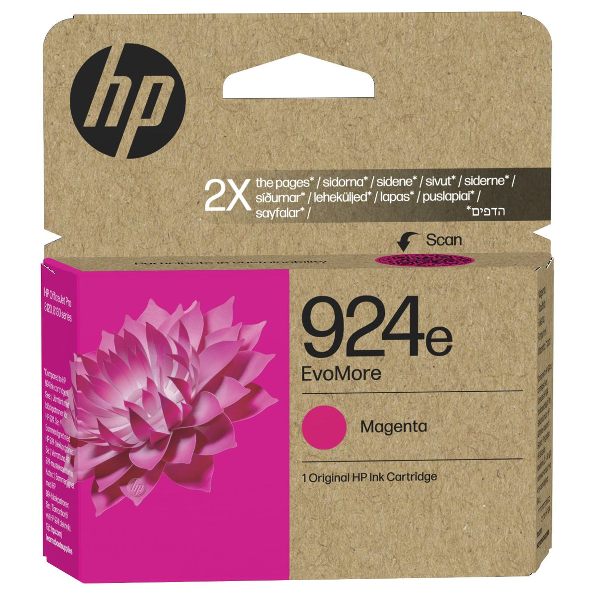 HP 924e EvoMore Magenta Original Ink Cartridge Magenta 800Seiten