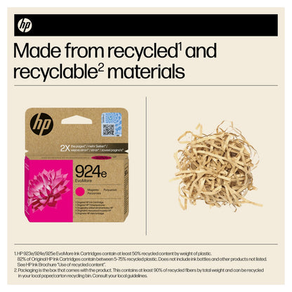 HP 924e EvoMore Magenta Original Ink Cartridge Magenta 800Seiten