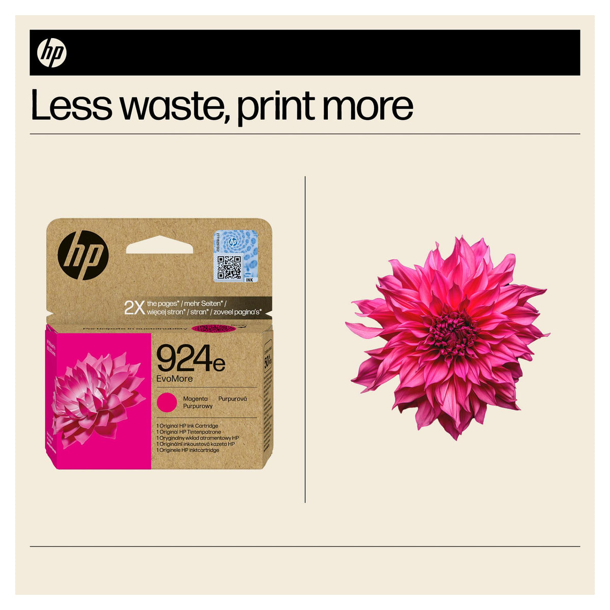 HP 924e EvoMore Magenta Original Ink Cartridge Magenta 800Seiten