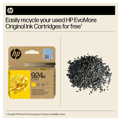 HP 924e EvoMore Yellow Original Ink Cartridge Gelb 800Seiten