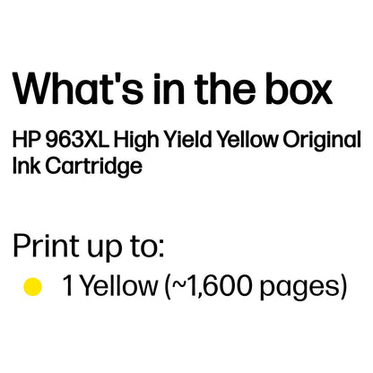 HP 963XL High Yield Yellow Original Ink Cartridge Gelb 22,92ml 1600Seiten