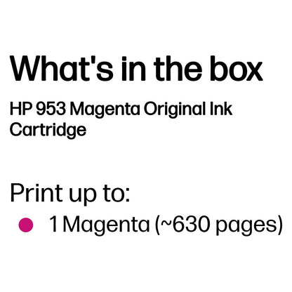 HP 953 Magenta Original Ink Cartridge Magenta 9ml 630Seiten