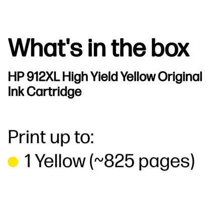 HP 912XL High Yield Yellow Original Ink Cartridge Gelb 8,5ml 700Seiten