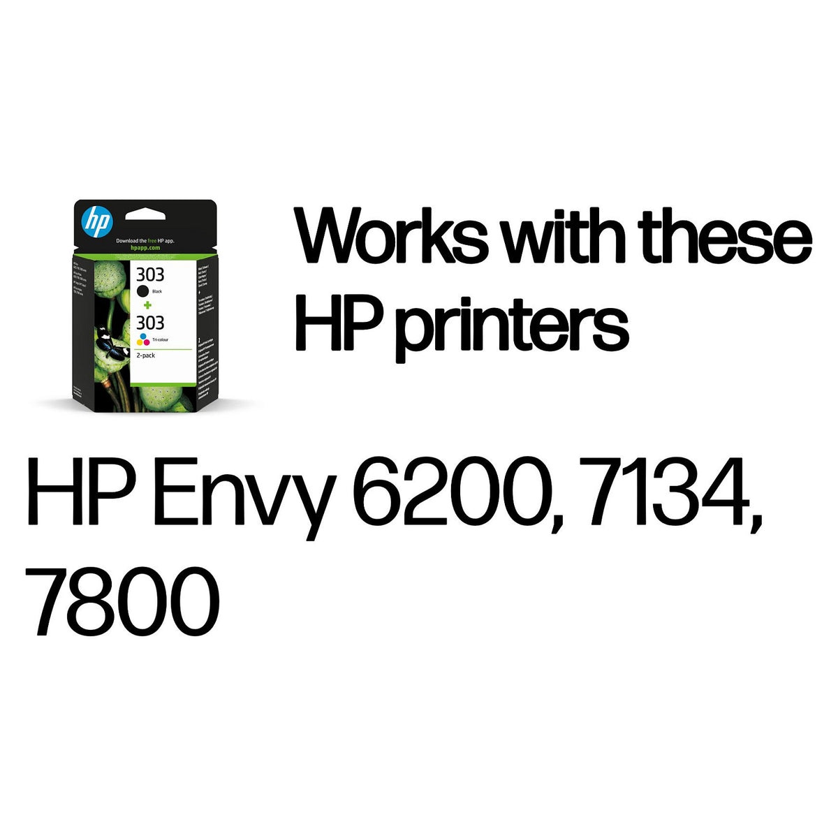HP 303 2-pack Black/Tri-color Original Ink Cartridges Schwarz, Cyan, Magenta, Gelb 4ml 200Seiten 165Seiten