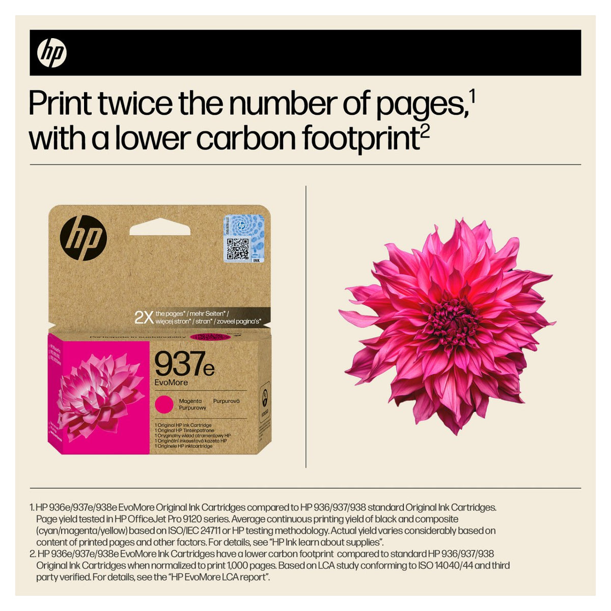 HP 937e EvoMore Magenta Original Ink Cartridge Magenta 1650Seiten
