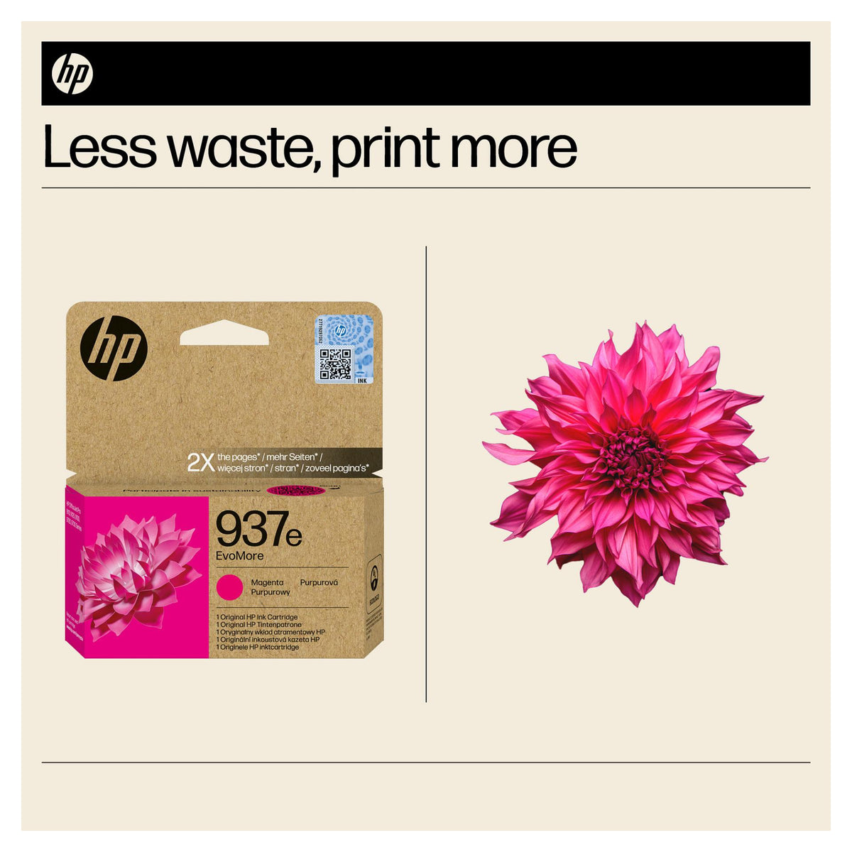 HP 937e EvoMore Magenta Original Ink Cartridge Magenta 1650Seiten