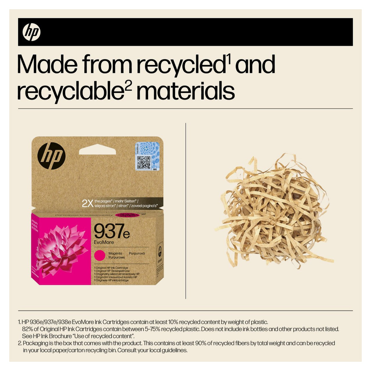 HP 937e EvoMore Magenta Original Ink Cartridge Magenta 1650Seiten