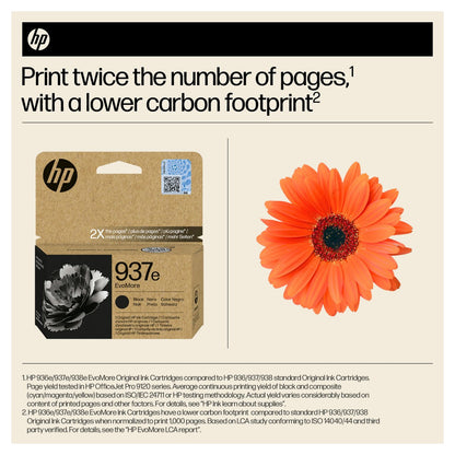 HP 937e EvoMore Black Original Ink Cartridge Schwarz 2500Seiten