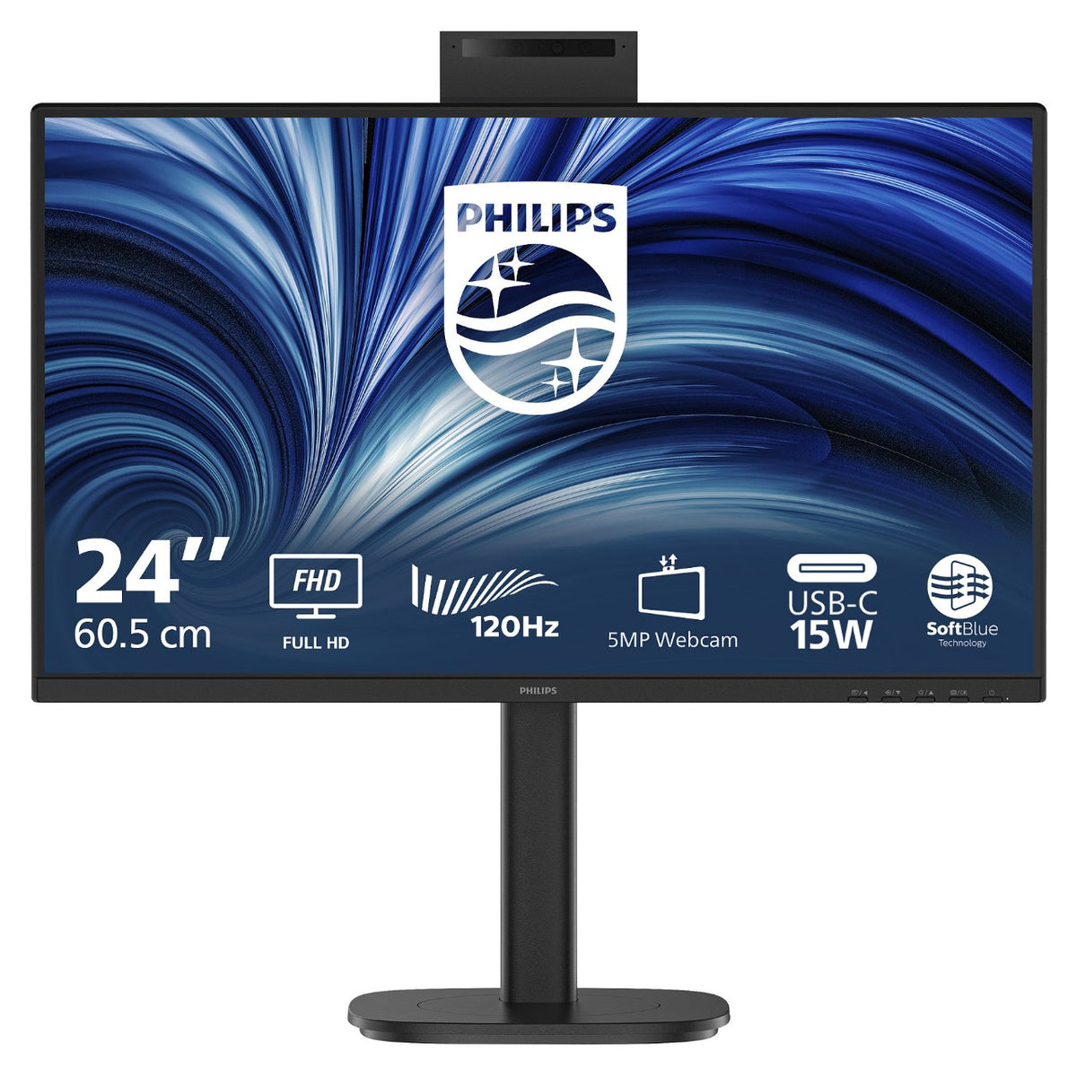 60,5 cm (23.8") 1920 x 1080 Pixel Philips 24B2N3200JH/00 16:9 Full HD IPS 4 ms 120 Hz DisplayPort HDMI USB-Hub Pivot Height VESA Speaker