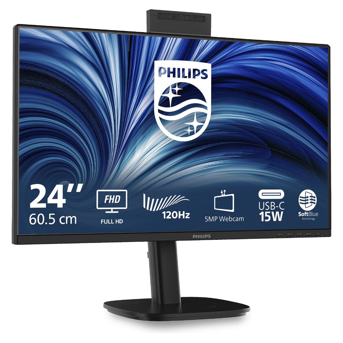 60,5 cm (23.8") 1920 x 1080 Pixel Philips 24B2N3200JH/00 16:9 Full HD IPS 4 ms 120 Hz DisplayPort HDMI USB-Hub Pivot Height VESA Speaker