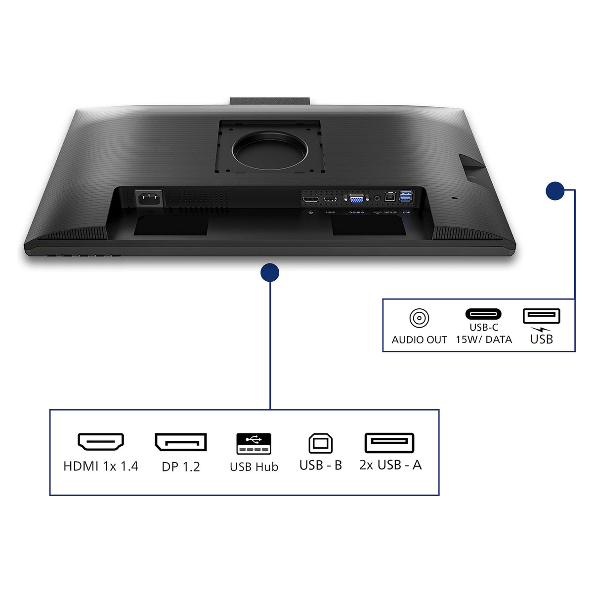 60,5 cm (23.8") 1920 x 1080 Pixel Philips 24B2N3200JH/00 16:9 Full HD IPS 4 ms 120 Hz DisplayPort HDMI USB-Hub Pivot Height VESA Speaker
