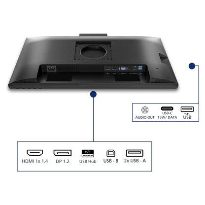60,5 cm (23.8") 1920 x 1080 Pixel Philips 24B2N3200JH/00 16:9 Full HD IPS 4 ms 120 Hz DisplayPort HDMI USB-Hub Pivot Height VESA Speaker