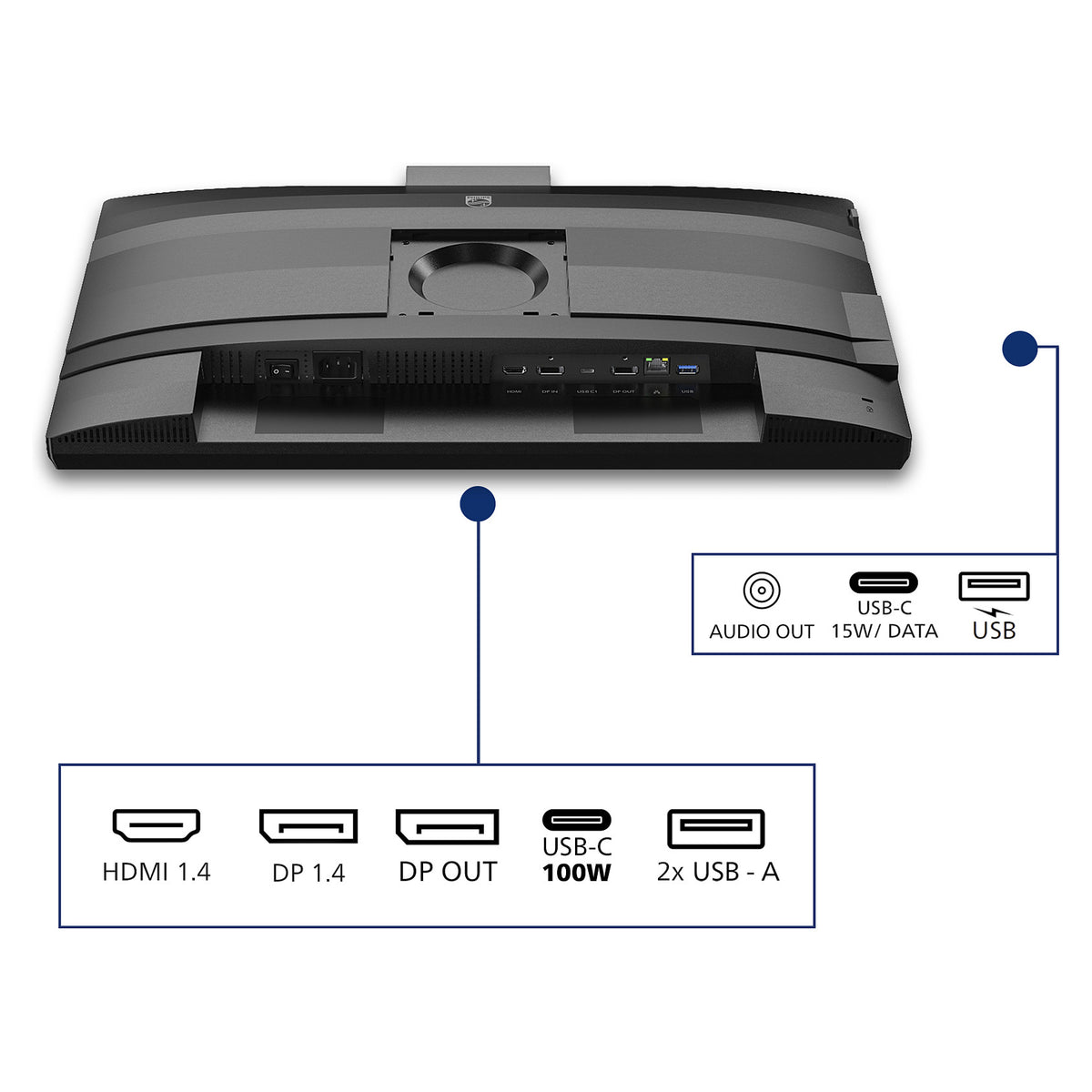 60,5 cm (23.8") 1920 x 1080 Pixel Philips 24B2U4301H/00 16:9 Full HD IPS 4 ms 120 Hz DisplayPort HDMI USB-Hub Pivot Height VESA Speaker