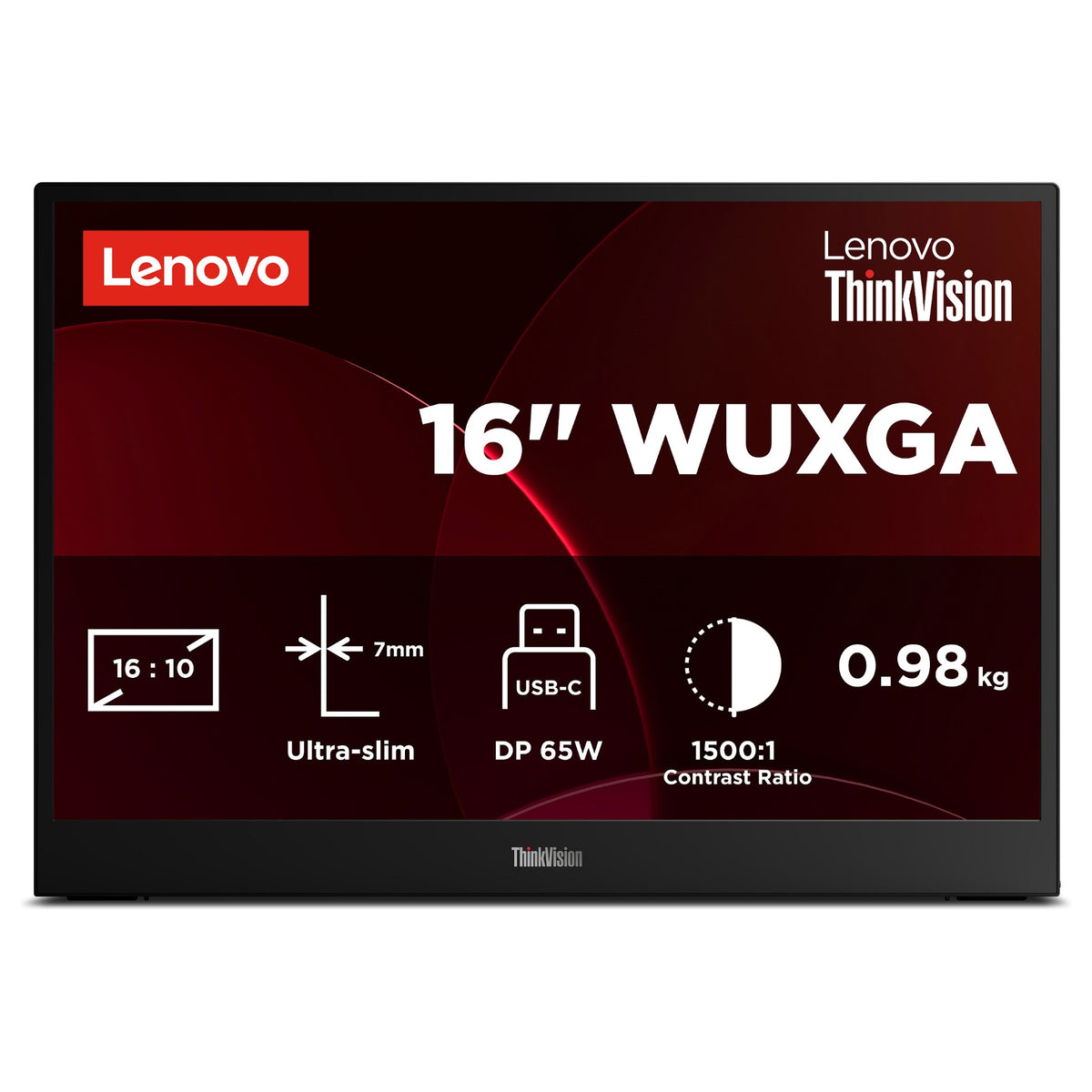 40,6 cm (16") 1920 x 1200 Pixel Lenovo 64BFUAT1WL 16:10 WUXGA IPS 8 ms 60 Hz DisplayPort HDMI DVI