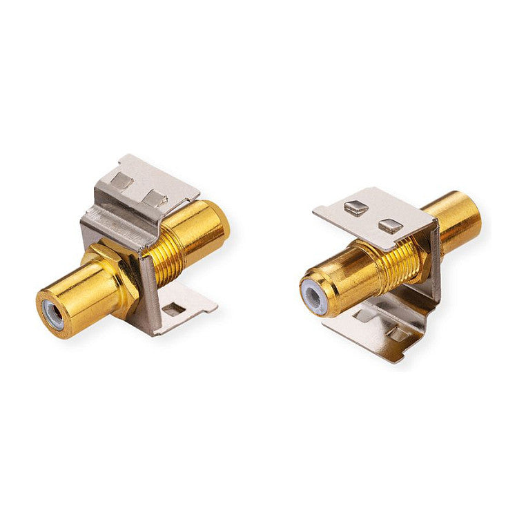 ROLINE RCA-Keystone-Kupplung, Metall, wei