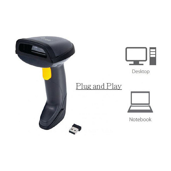 Equip 2D-Barcodescanner Laser Wireless/2.4GHz+BT+Hlt schwarz