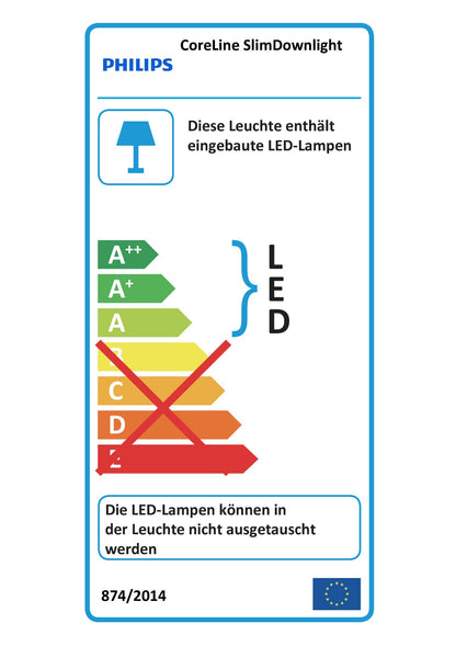 PHI DN145B LED20S/840 PSD-E II WH LED-SlimDownlight ,CoreLine ,2100 lm Ra>80, ne