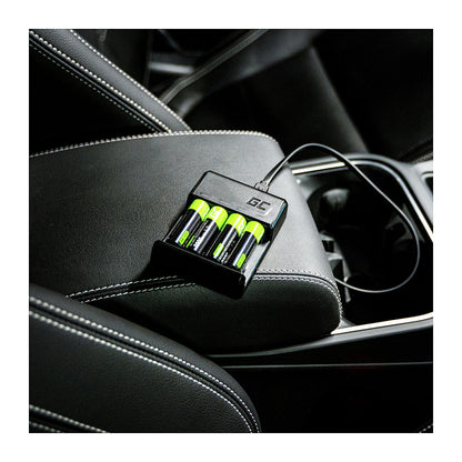 Greencell Set Charger Green Cell GC VitalCharger and 4x Rechargeable Batteries AAA HR03 800mAh