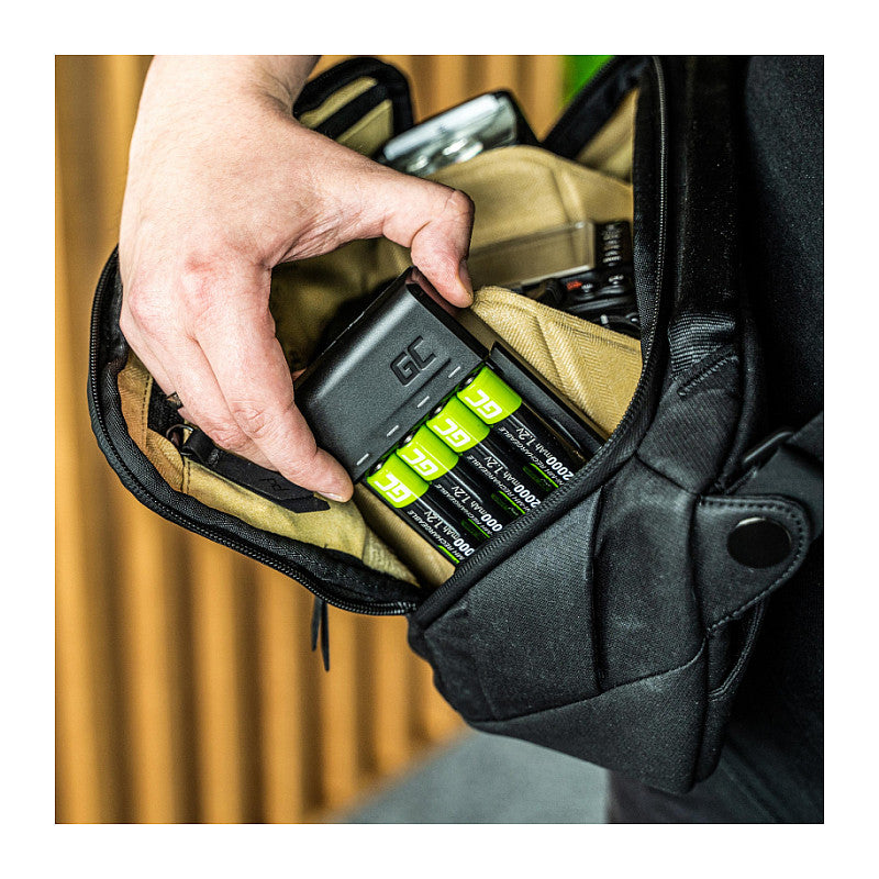 Greencell Set Charger Green Cell GC VitalCharger and 4x Rechargeable Batteries AAA HR03 800mAh
