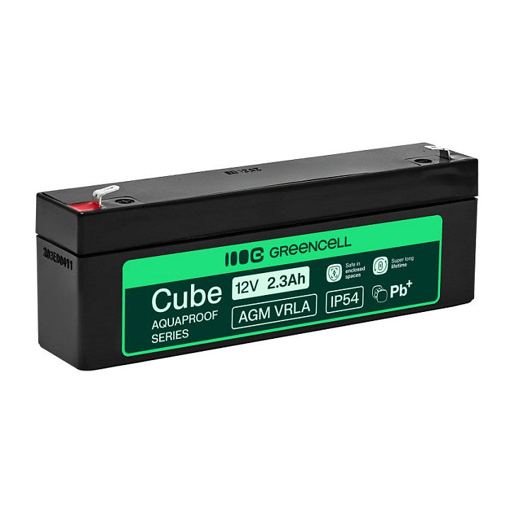 Green Cell AGM VRLA 12V 2.5Ah maintenance-free battery for cash registers, toys (178x36x66mm)