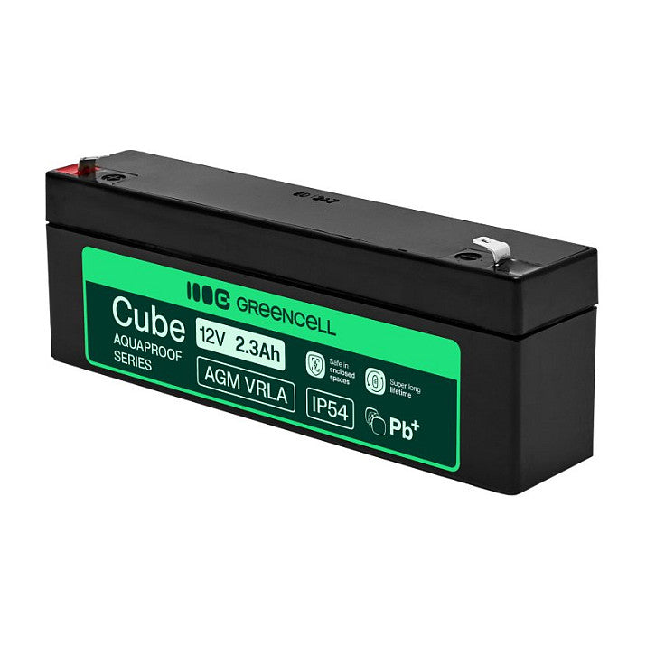 Green Cell AGM VRLA 12V 2.5Ah maintenance-free battery for cash registers, toys (178x36x66mm)