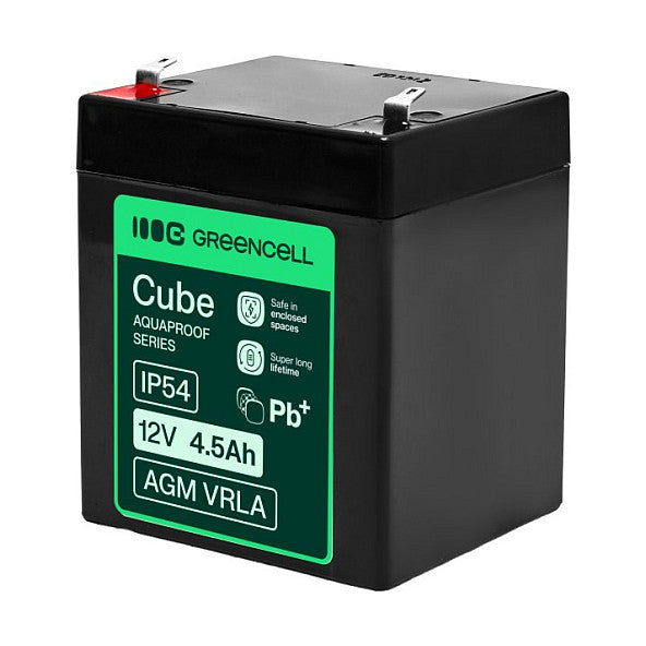 Green Cell AGM VRLA 12V 4.5Ah maintenance-free battery for cash registers, toys, cameras (90x70x106mm)