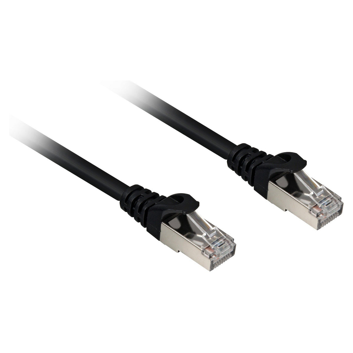 Sharkoon Patchkabel RJ45 Cat.6a SFTP (schwarz, 50 cm, LSOH (Halogenfrei))