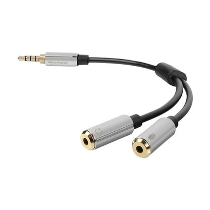 Sharkoon Kabel Adapter 2x3,5 3 Pin > 1x 3,5mm 4 Pin
