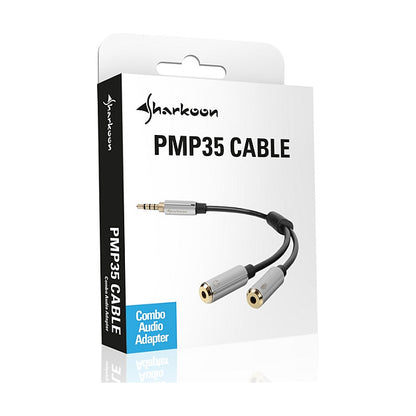Sharkoon Kabel Adapter 2x3,5 3 Pin > 1x 3,5mm 4 Pin