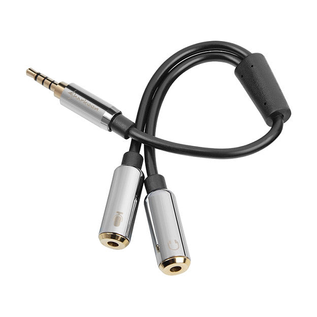 Sharkoon Kabel Adapter 2x3,5 3 Pin > 1x 3,5mm 4 Pin