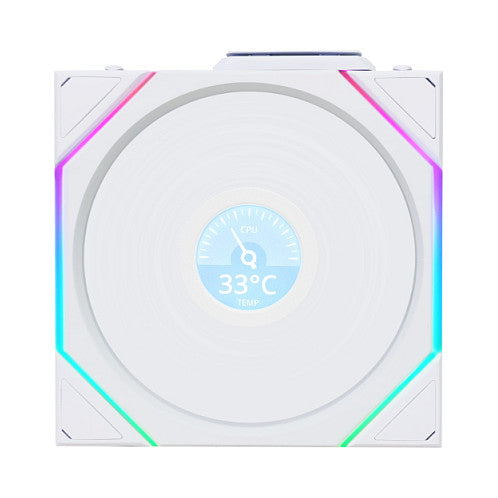 120mm Lian Li Uni Fan TL Wireless LCD Reverse RGB White