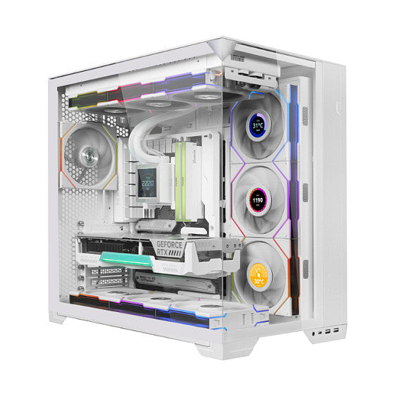 120mm Lian Li Uni Fan TL Wireless LCD Reverse RGB White