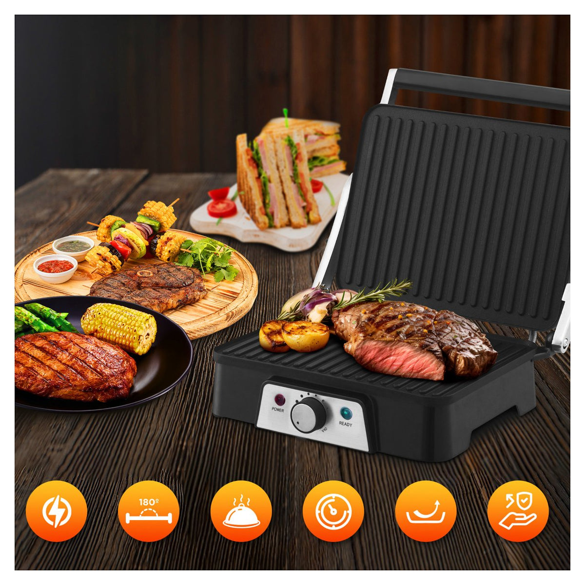 Extralink Smart Life Electric Grill SJ-36, 2000W, Electric Grill with Temperature Control