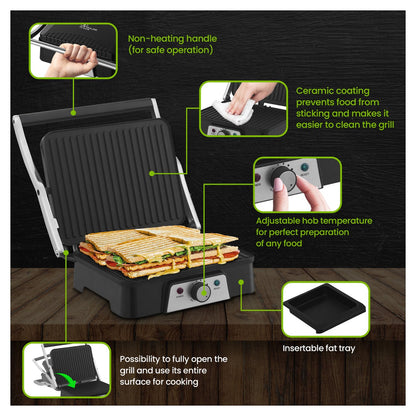 Extralink Smart Life Electric Grill SJ-36, 2000W, Electric Grill with Temperature Control
