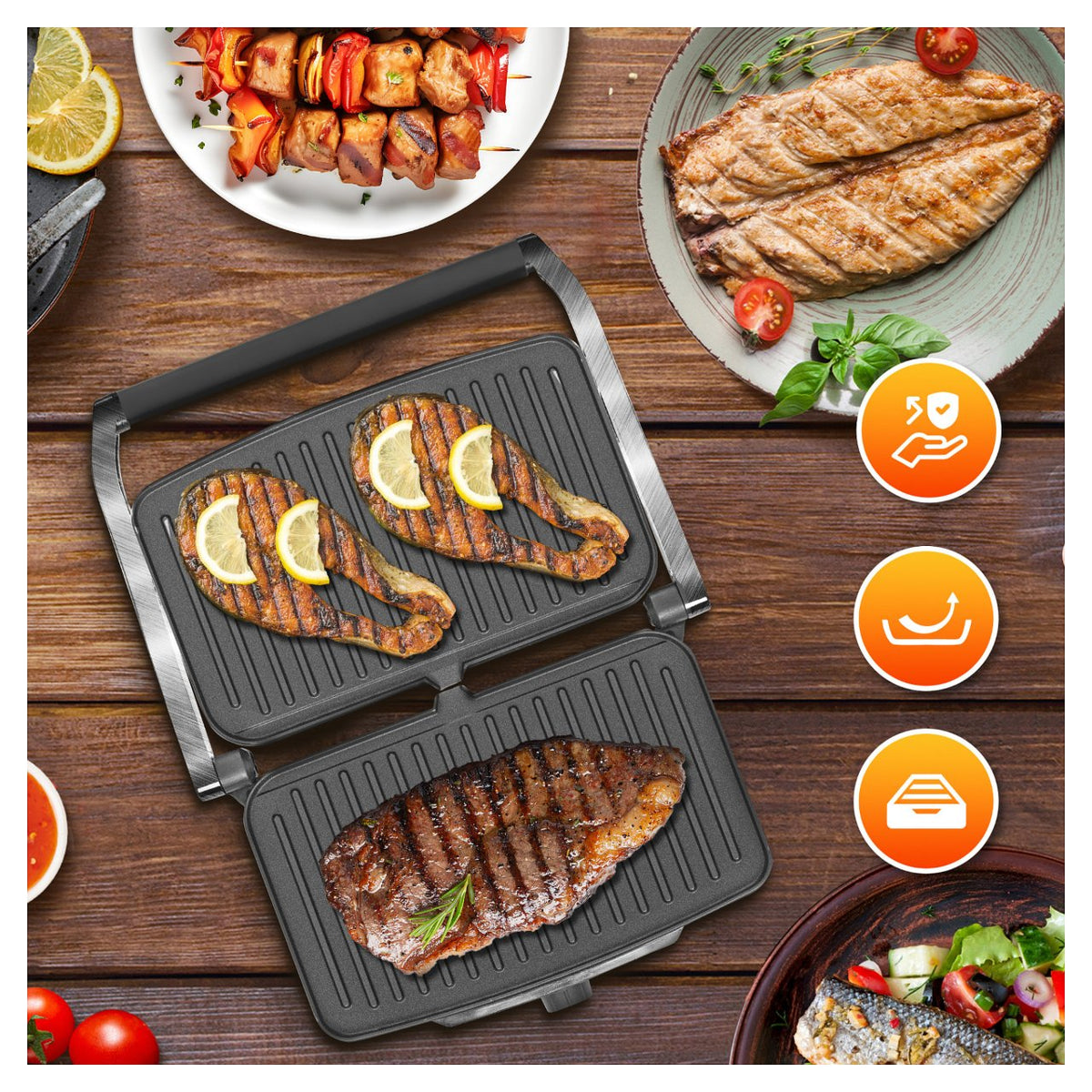Extralink Smart Life Electric Grill SJ-36, 2000W, Electric Grill with Temperature Control