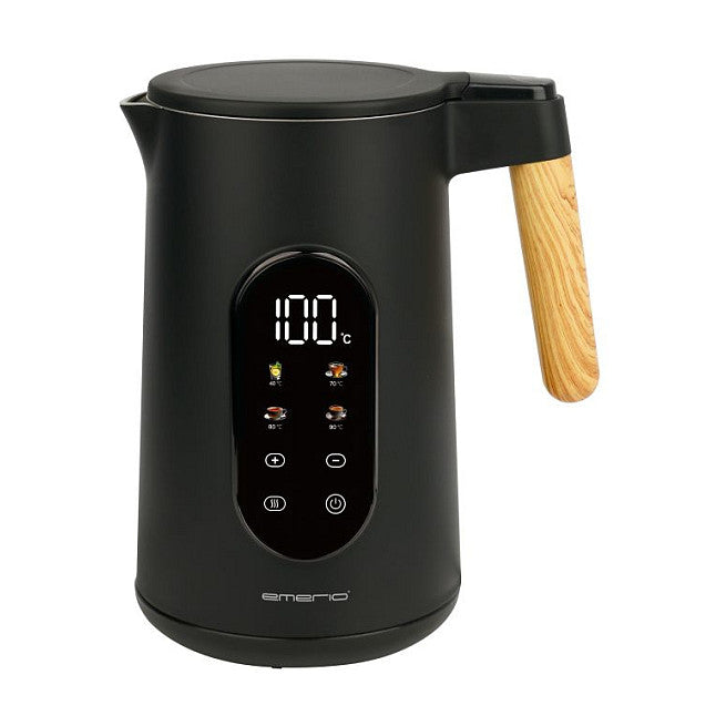 Wasserkocher 1,7 l Holzgriff, schnurlos, Digit.Disp.