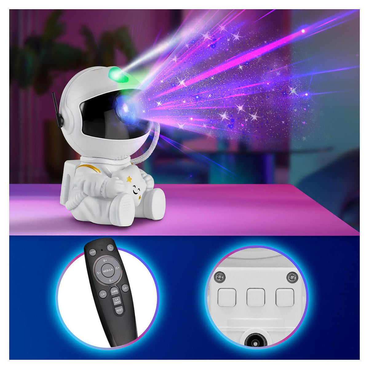 Extralink Home Mini Sternenprojektor Nachtlicht für Kinder, Astronaut