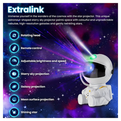 Extralink Home Mini Sternenprojektor Nachtlicht für Kinder, Astronaut