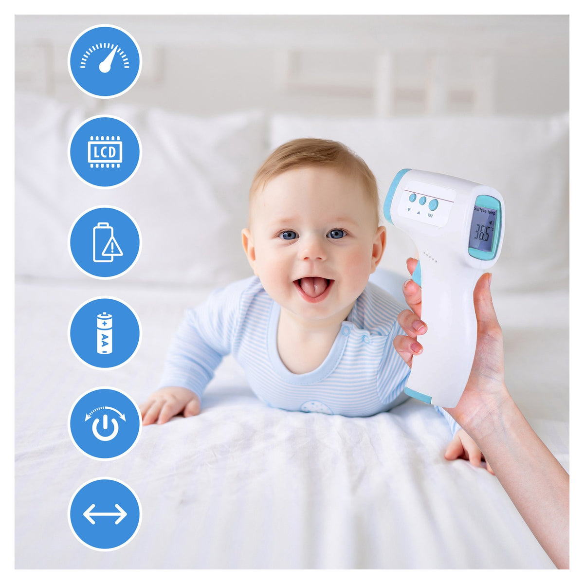 Extralink Smart Life T003 Kontaktloses Thermometer, Weiß